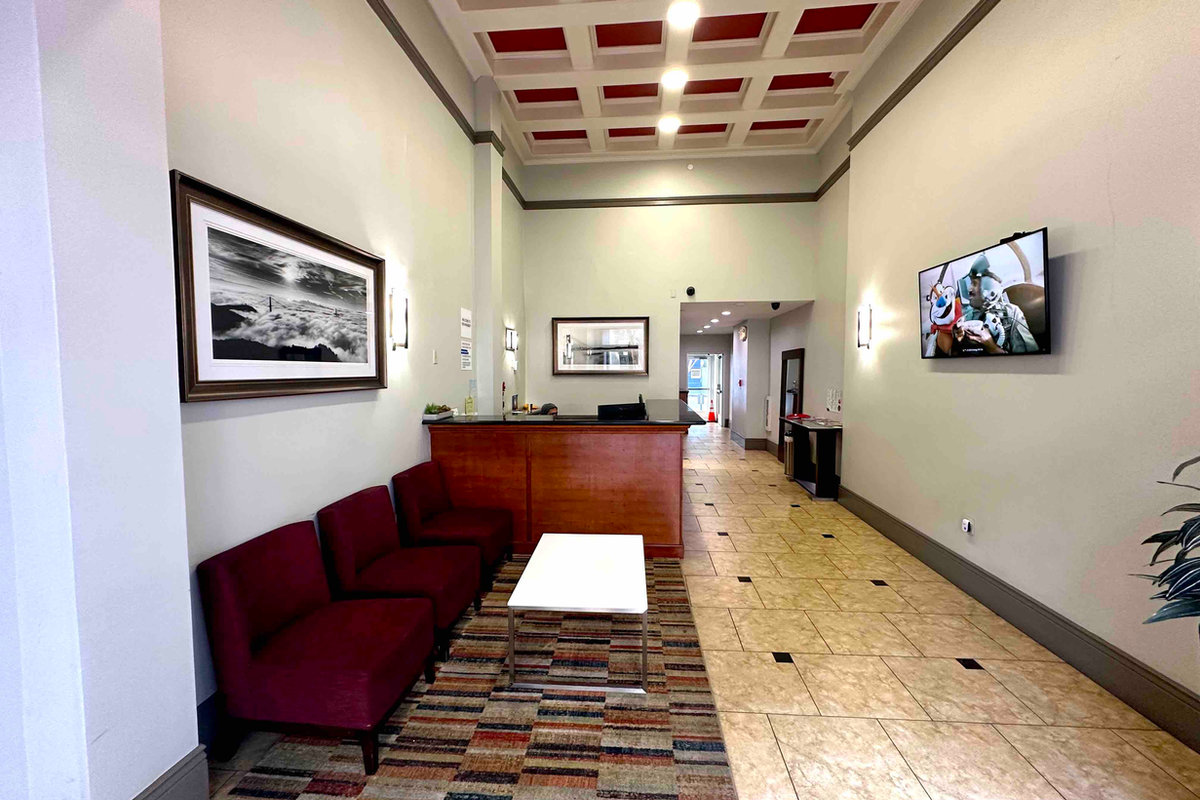 Hacker Hotel lobby